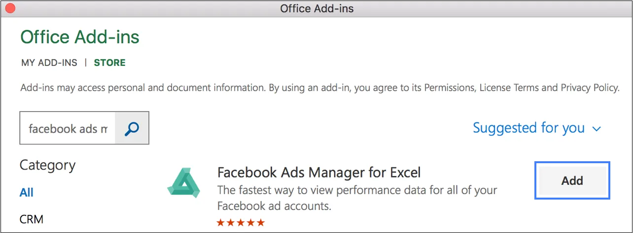 Facebook Ads Manager for Excel — image 2.3