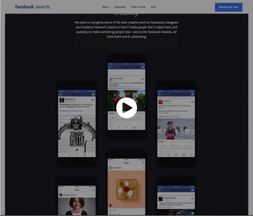 Facebook Awards — video poster